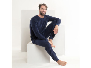 ECO Men's Cotton Terry Pajamas - BLUE