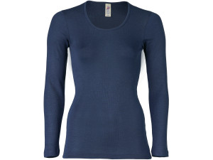 BIO Merino Silk Women Long Sleeve Shirt - BLUE