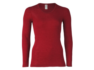 BIO Merino Silk Women Long Sleeve Shirt - RED