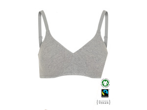 ECO Cotton Women Non-wired Bra /bodyfit - GREY MELANGE