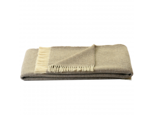 Sheep wool blanket - BEIGE and CREME Waffel