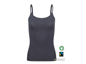 ECO Cotton Women top /a bodyfit - MARINE MELANGE