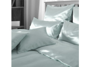 Silk flat sheet, Thicker silk - BLUE / 28 momme (mm)