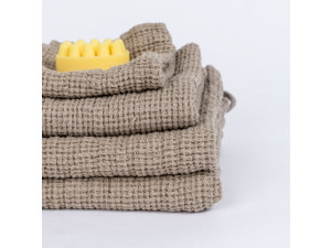 Linen towel, wafelpique - NATURAL