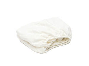 Linen fitted sheet - MILKY WHITE