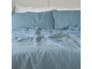 Linen bedding, prewashed - LIGHT BLUE - 140 x 200 cm + 50 x 70 cm