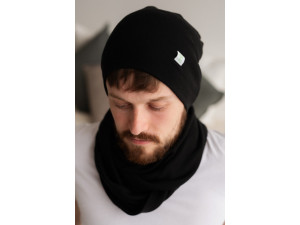 ECO Merino Men´s scarv, infinity - BLACK