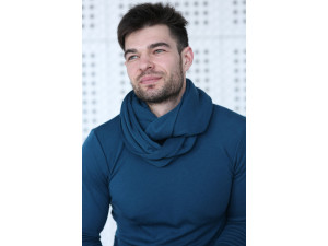 ECO Merino Men´s scarv, infinity - DARK BLUE