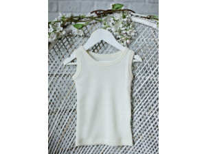 BIO Merino children shirt sleeveless - NATURAL -  size 122 to 152