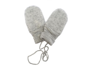 ECO Merino Baby's mittens, without thumb, fleece - GREY