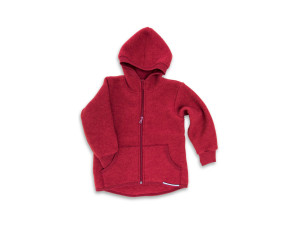 ECO Merino Children's jacket - RED - size 116 to 140