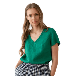 Woman linen shirt - ANTHRAZIT, L