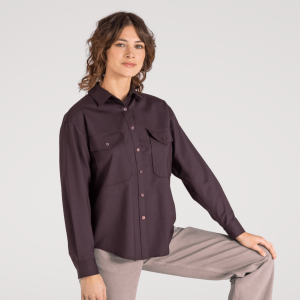 Woman linen shirt - ANTHRAZIT, L