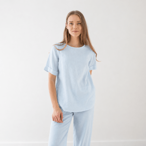 Woman linen shirt - ANTHRAZIT, L