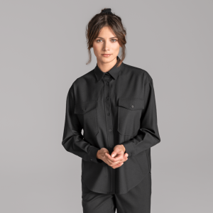 Woman linen shirt - ANTHRAZIT, L