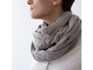 ECO Linen scarf, TAUPE