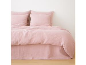 Linen flat sheet - PINK