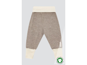 ECO Cotton, Merino Silk Baby Leggins, NOUGAT BROWN Melange - size 50 to 92