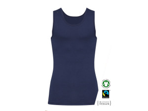 BIO Cotton Men shirt, sleeveles - BLUE