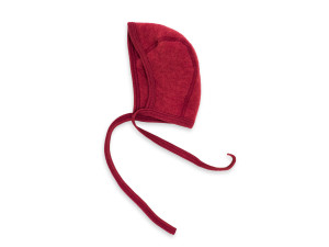 ECO Merino Baby's cap, fleece - RED - size 50 to 86