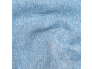 Linen Fabric - BLUE MELANGE Prewashed - 175 g/m2, width 275 cm  