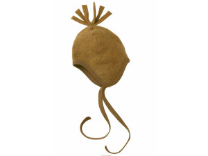 ECO Merino Baby's cap, fleece - YELLOW - size 50 to 86