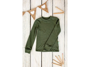 ECO Merino Children´s shirt - GREEN -  size 122 to 152