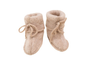 ECO Merino Baby's bootees, fleece - BEIGE