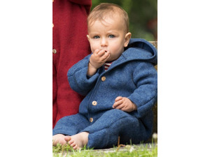 ECO Merino Baby's overall, fleece - BLUE - size 50 to 92