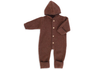 ECO Merino Baby's overall, fleece - CINNAMON - size 50 to 92
