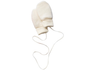 ECO Merino Baby's mittens, without thumb, fleece - NATUR
