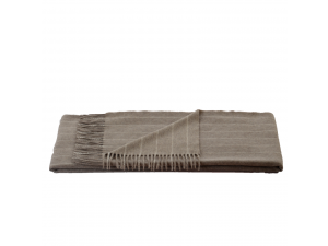 Cashmere Sheep Woll Blanket - BROWN Stripes