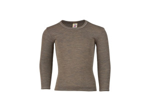 ECO Merino Silk Childrens's shirt - BROWN